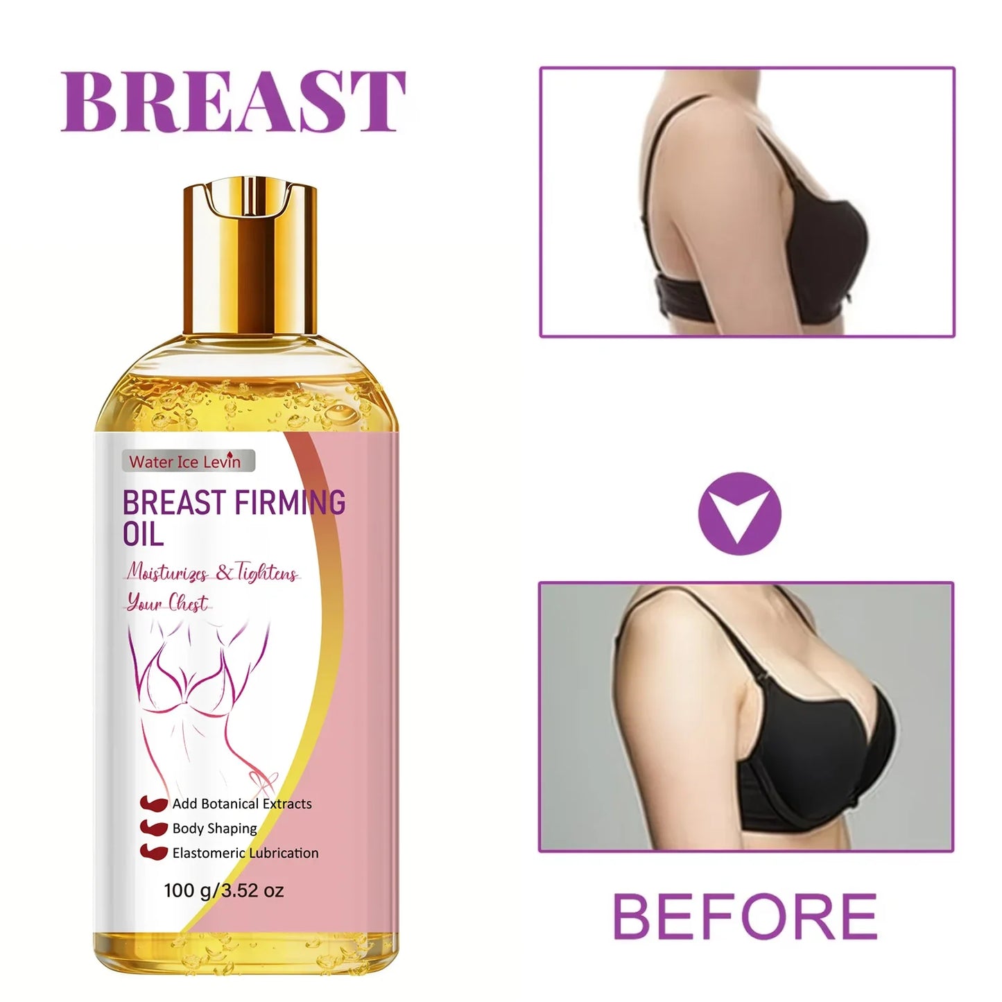 Breast Firming Oil – Collagen & Hyaluronic Acid Tightening
