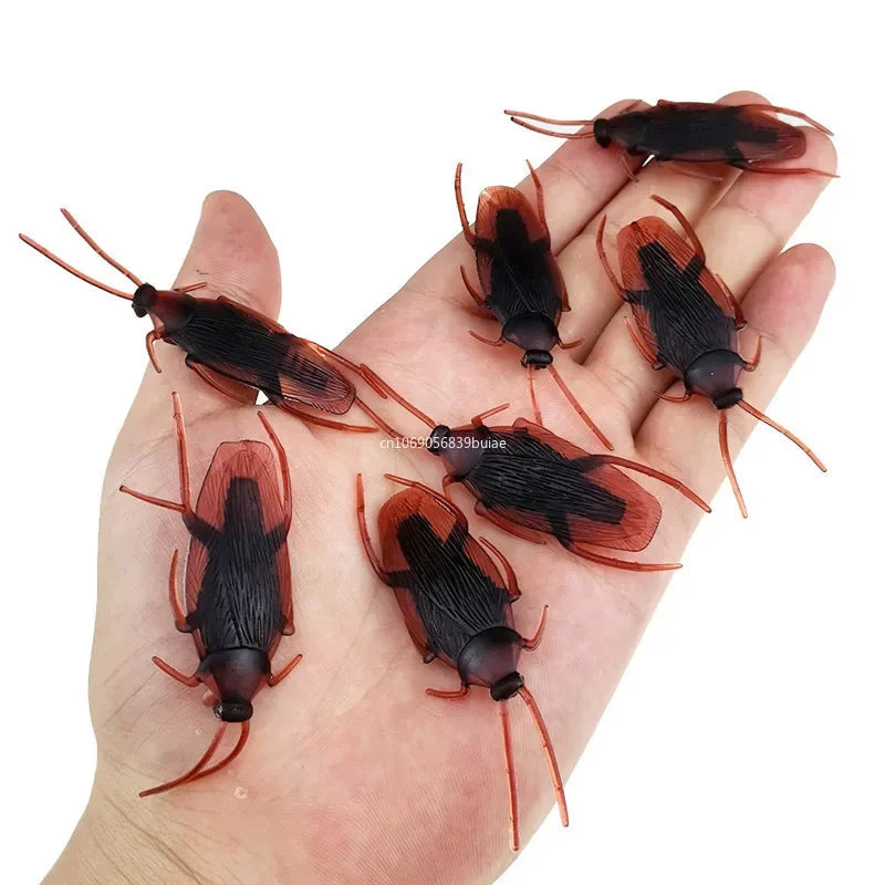 20/10pcs Special Lifelike Model Simulation Fake Rubber Cock Cockroach Roach Bug Roaches Prank Funny Trick Joke April Fools Prank Peaceful Pleasures Health and Wellness