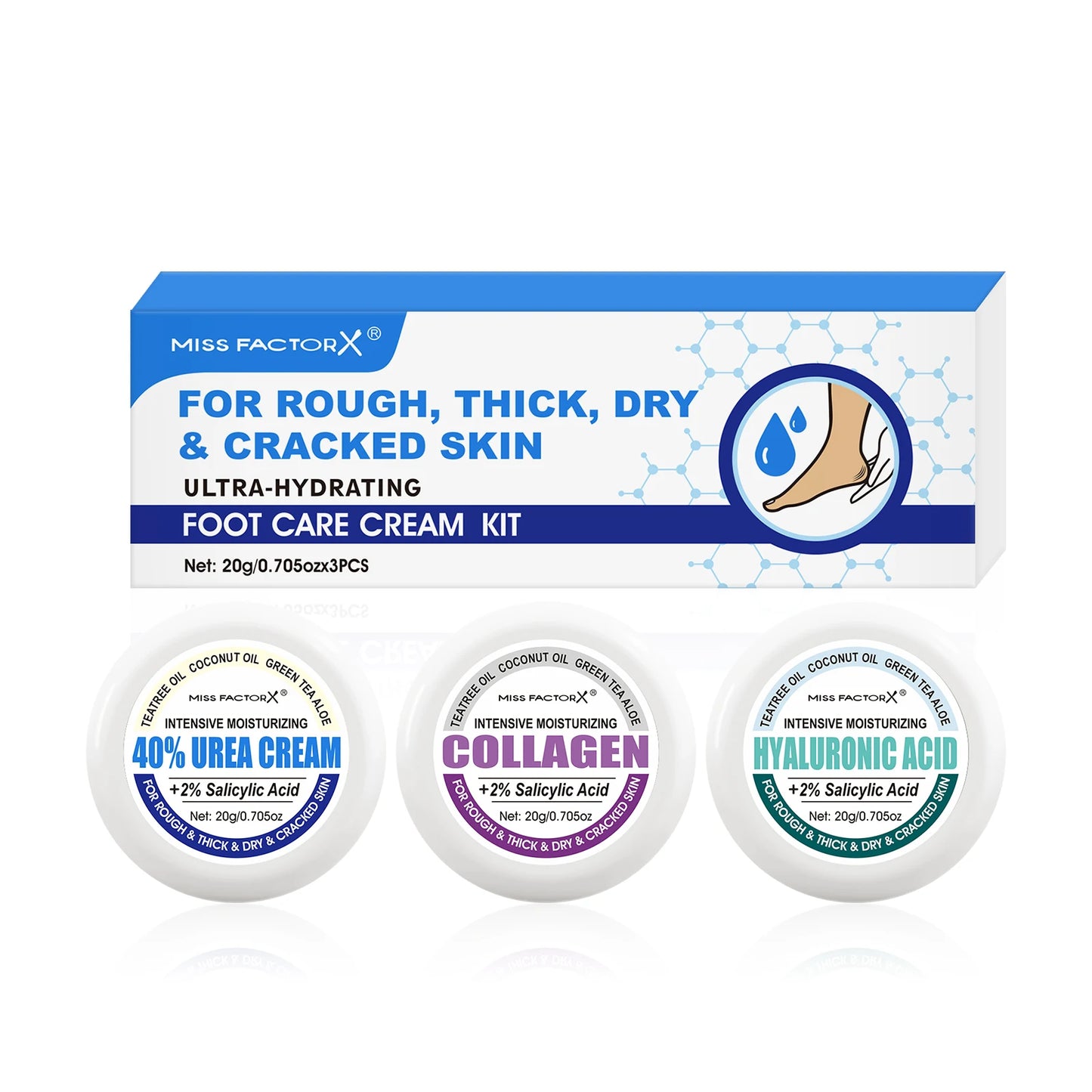 3PCS/Box Urea Foot Cream Moisturizer, with Salicylic Acid, for Dry and Cracked Feet - Hand and Foot Care for and Women Peaceful Pleasures Health and Wellness Urea Foot Cream