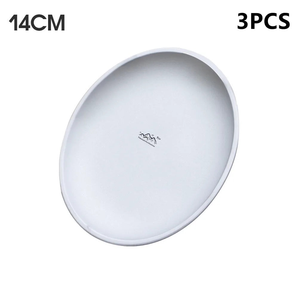 Titanium Camping Plates Set – Lightweight Stackable Outdoor Plates