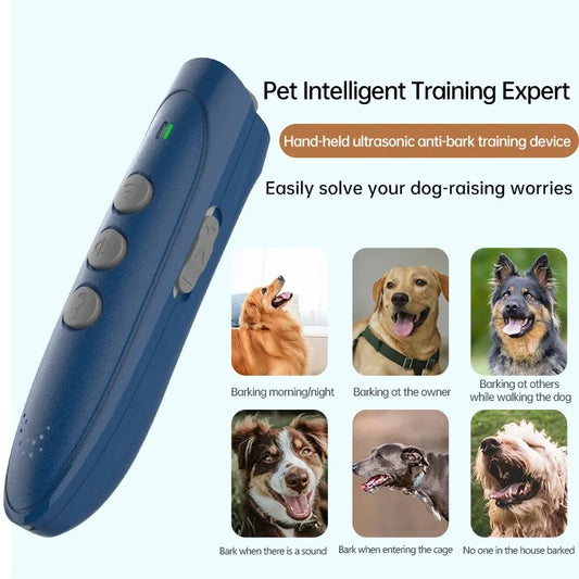 Handheld Ultrasonic Anti-Barking Deterrent Dog Bark Training Device Silent Pet Behavior Control Tool With LED Indicator Peaceful Pleasures Health and Wellness