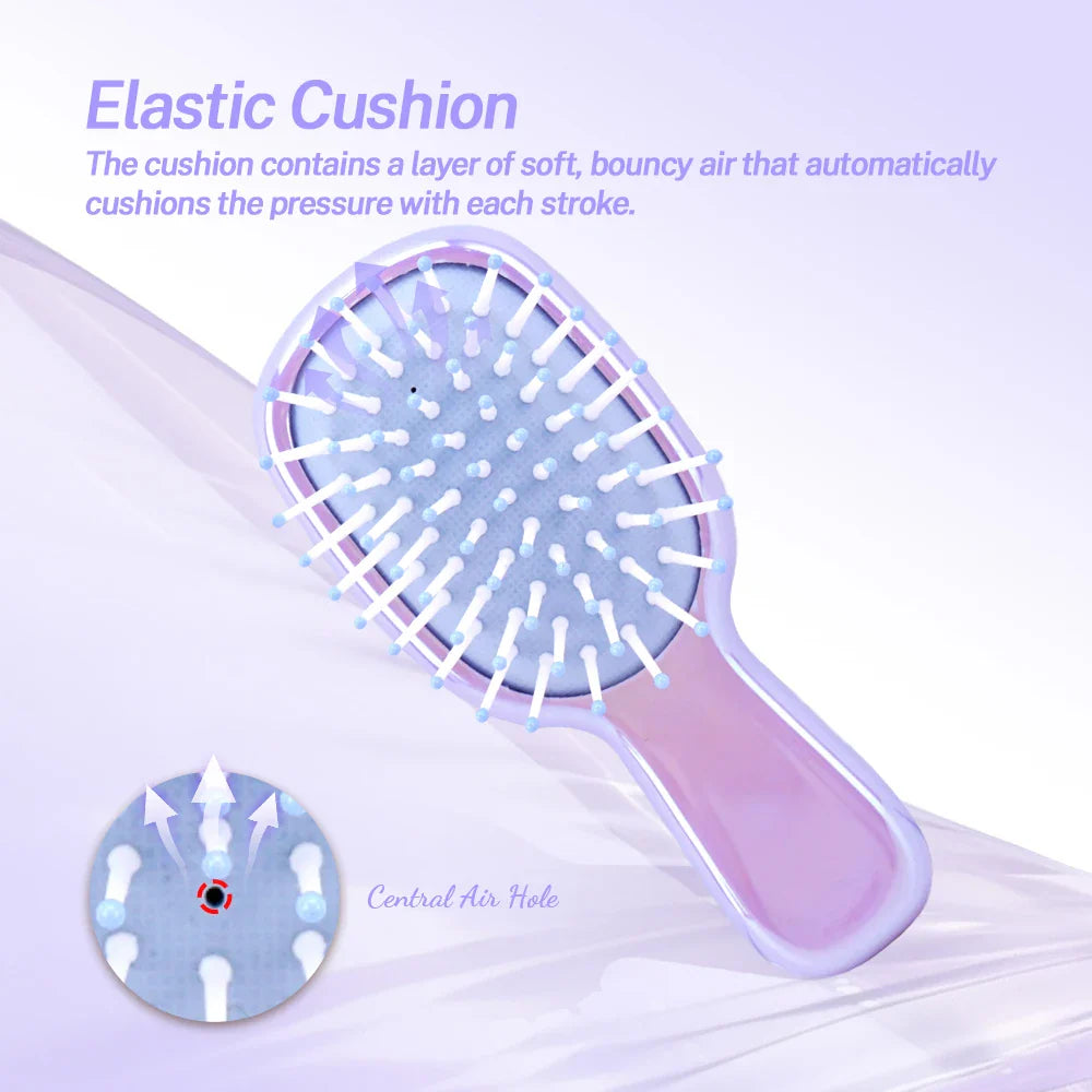 Mini Air Cushion Detangling Hair Brush – Anti-Static Massager