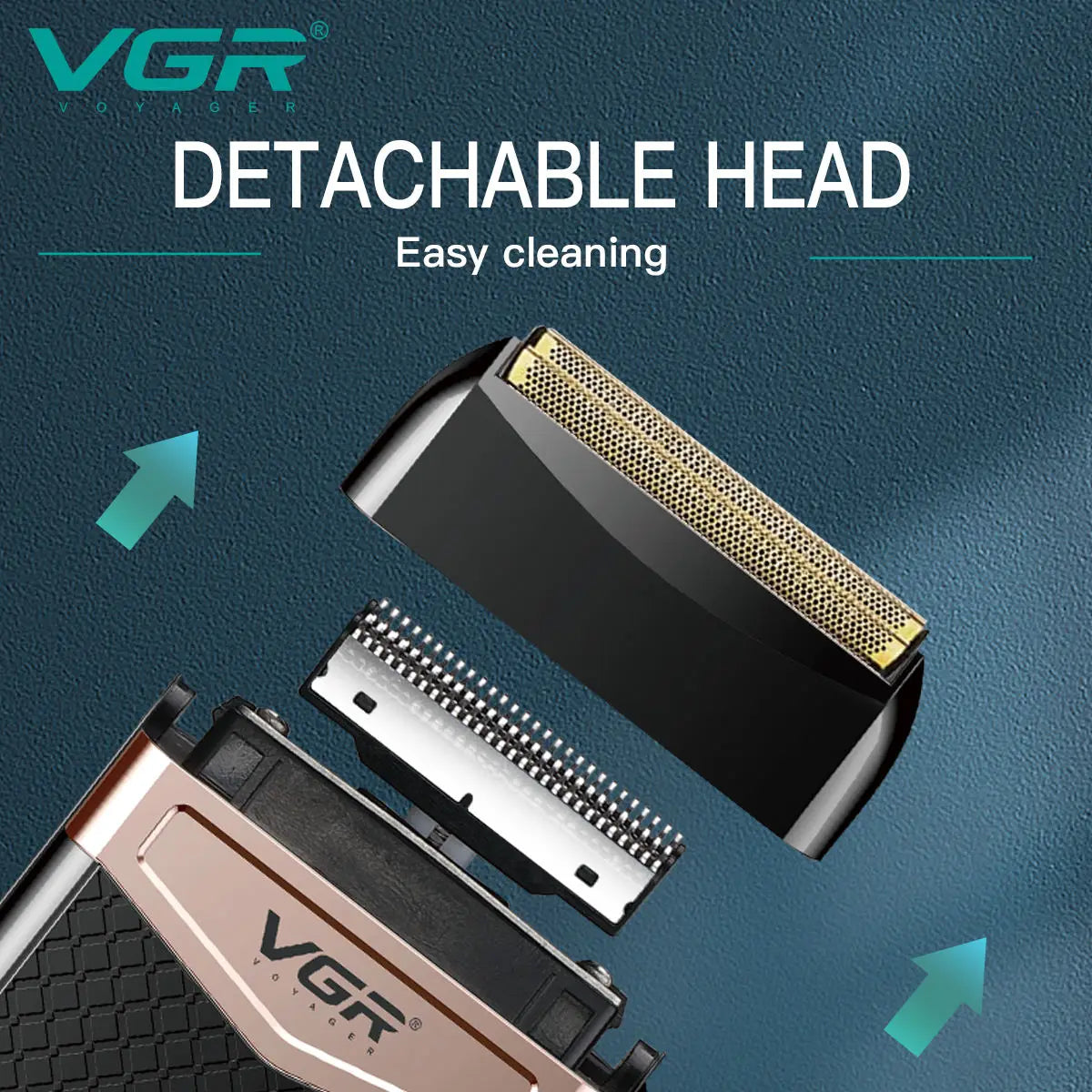 VGR 331 Foil Shaver Professional Electric Shavers Foils Face Razor Shaving Machine Waterproof Beard Trimmer for Men Peaceful Pleasures Health and Wellness