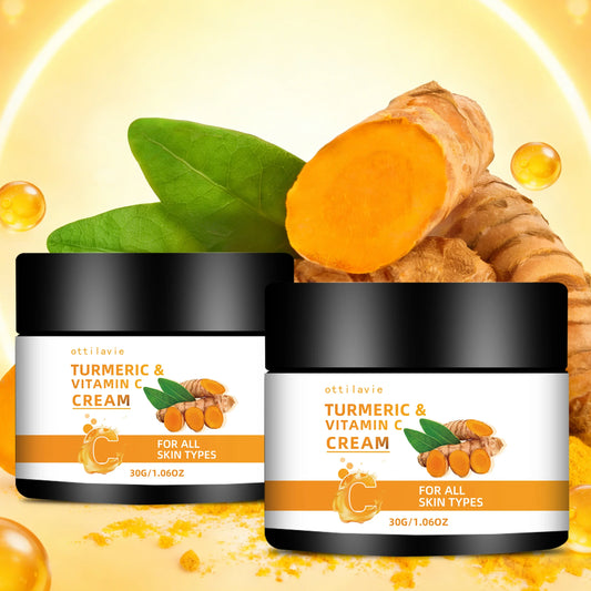 Turmeric & Vitamin C Cream 2pc Set – Hydrating, All Skin Types Face & Body Cream Oasis Select