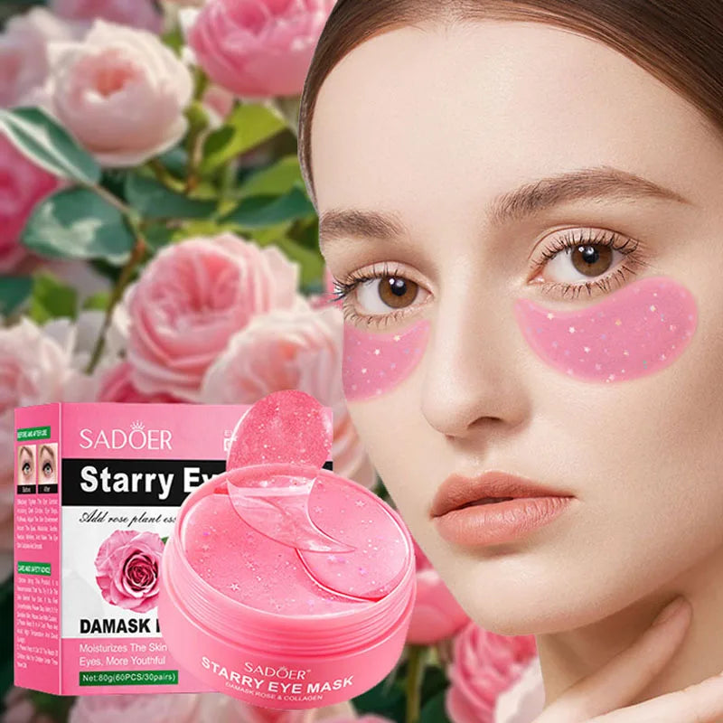 Rose Collagen Eye Masks 60 Pcs – Moisturizing Eye Patches