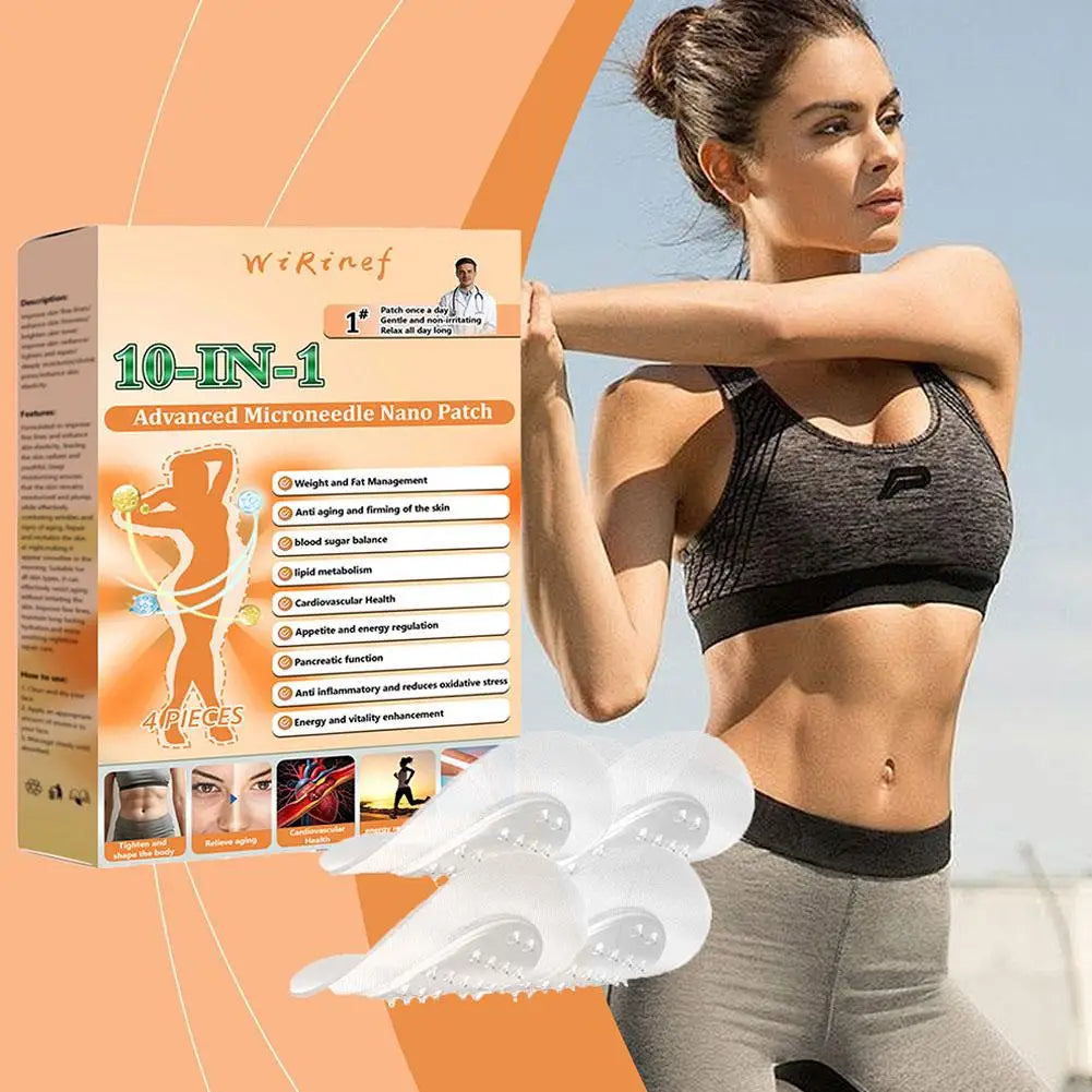 10 IN 1 Advanced Nano Microneedle Patch For Body Skin Daily Use External Application Care Sticker Breathable Adhesion ≤0.25mm Peaceful Pleasures Health and Wellness