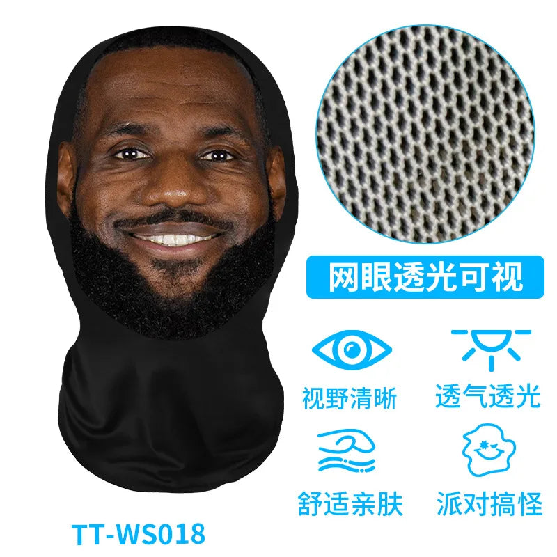 3D Printed Full Face Mesh Mask | Cosplay, Hip Hop & Party