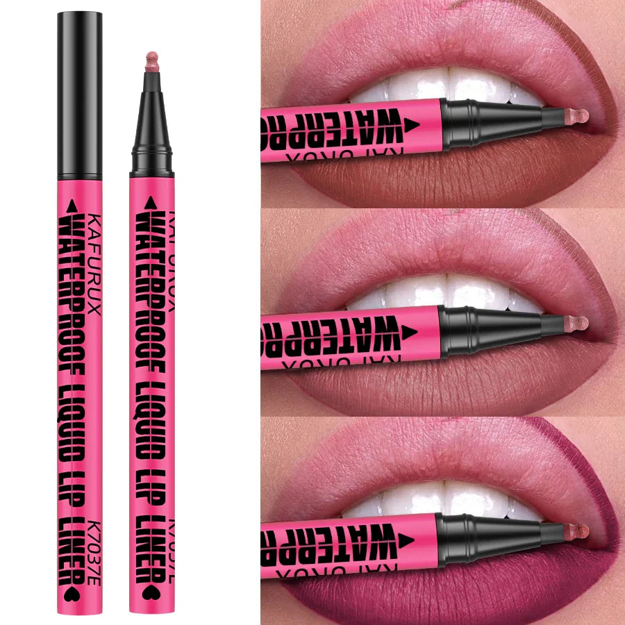 KAFURUX Matte Liquid Lip Liner – 12 Colors, Waterproof