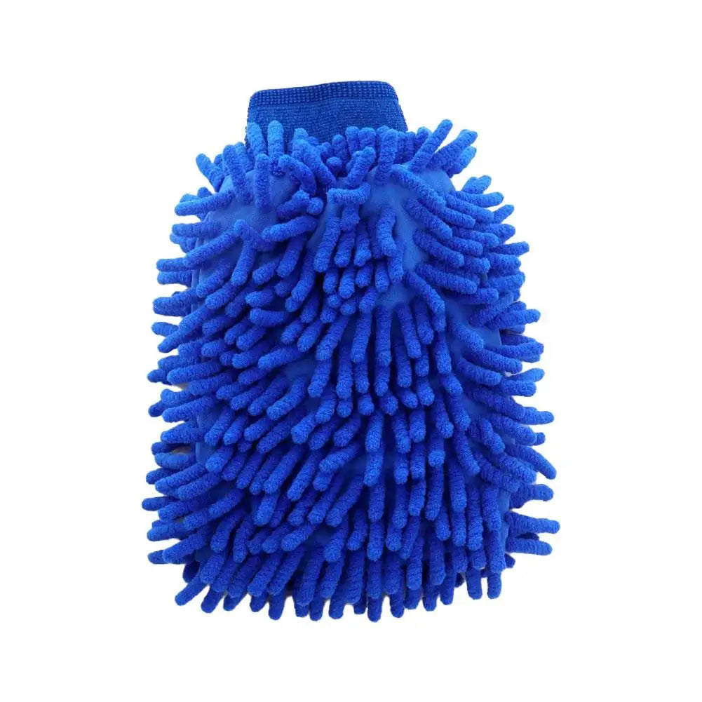 Car Wash Glove Coral Mitt Soft Anti-scratch for Car Wash Multifunction Thick Cleaning Glove Car Wax Detailing Brush Peaceful Pleasures Health and Wellness Blue