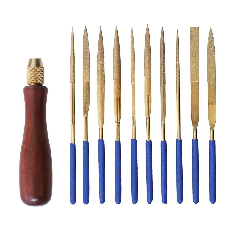 Wood File Handle Brass Collet Chuck – Metal & Jade Polishing DIY File Handle Accessory Peaceful Pleasures Health and Wellness