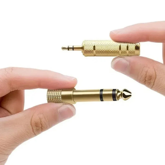 Musical Instrument HiFi Sound Gold Plated Audio Adapter 65mm To 35mm Jack Converter for Headphone and Amplifier Peaceful Pleasures Health and Wellness