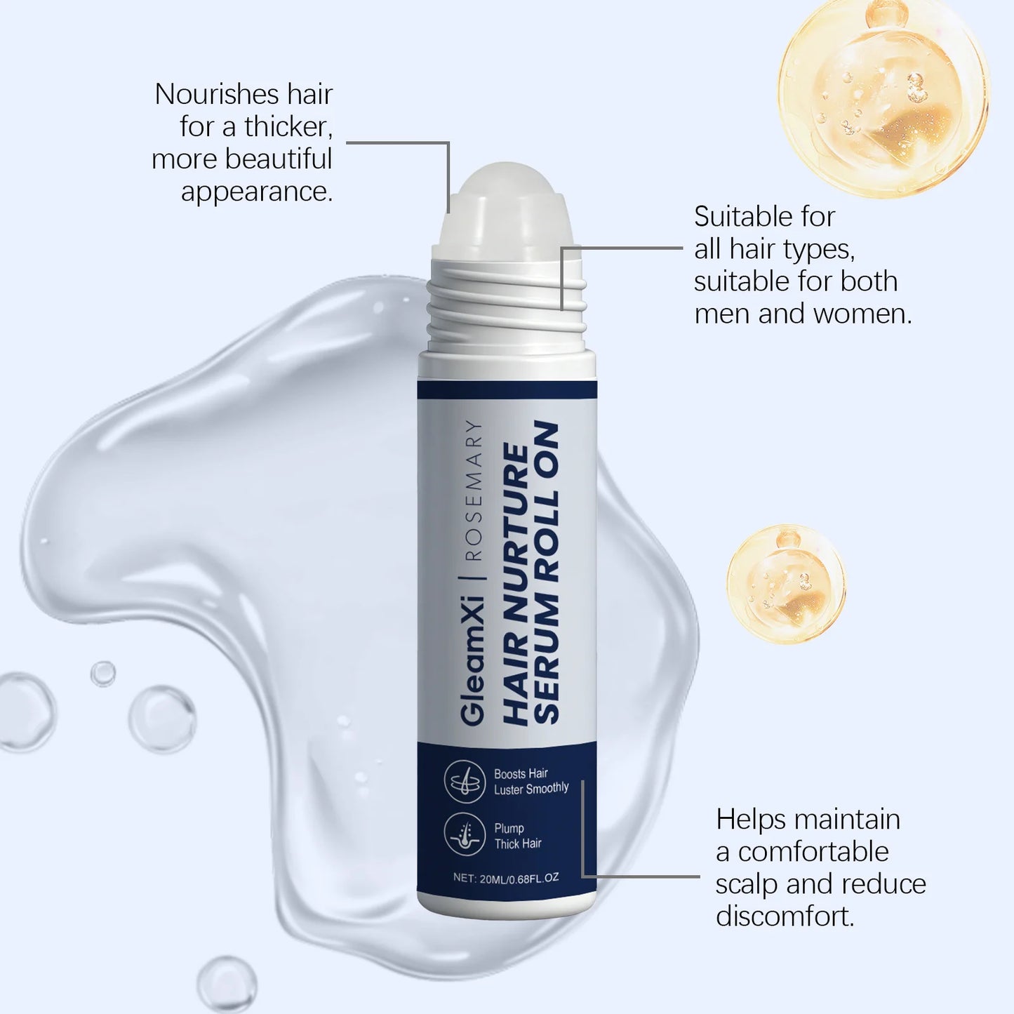 OceAura Rosemary Hair Essence Roll-On | Scalp & Root Treatment