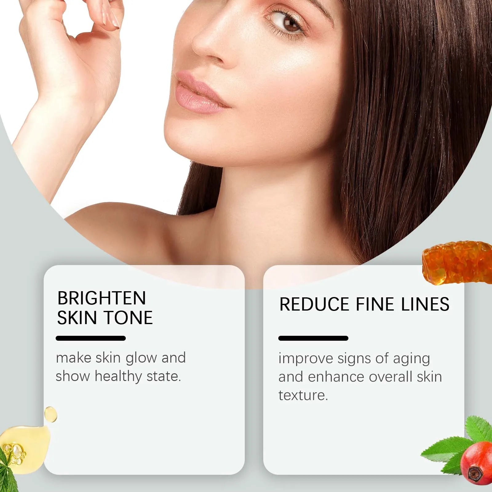 Anti Aging Face Serum Pores Shrinking Nourishing Remove Acne Reduce Fine Lines Firming Lifting Brightening Massage Essential Oil Peaceful Pleasures Health and Wellness