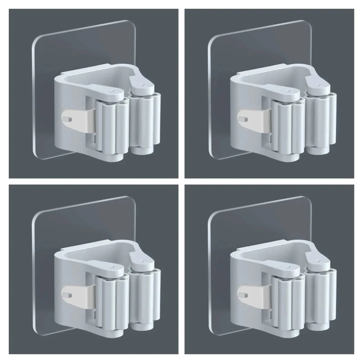 Wall-Mounted Mop & Broom Holder Hooks | 2/4 PCS Storage Rack