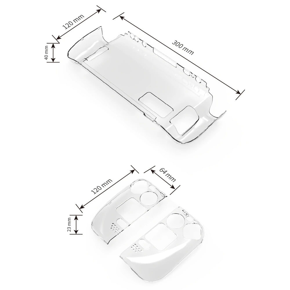 Transparent PC Hard Case For Steam Deck Host Split Crystal Protective Cases Gamepad Cover For Steamdeck Game Console Shell Peaceful Pleasures Health and Wellness