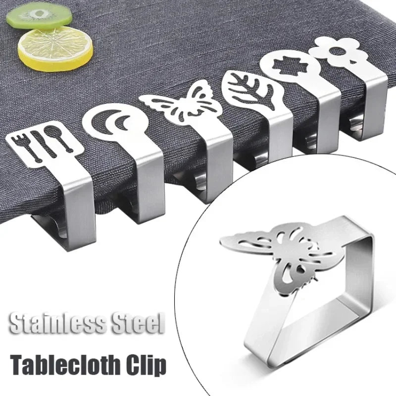 20-Pack Cat Paw Tablecloth Clips – Stainless Steel Clamps