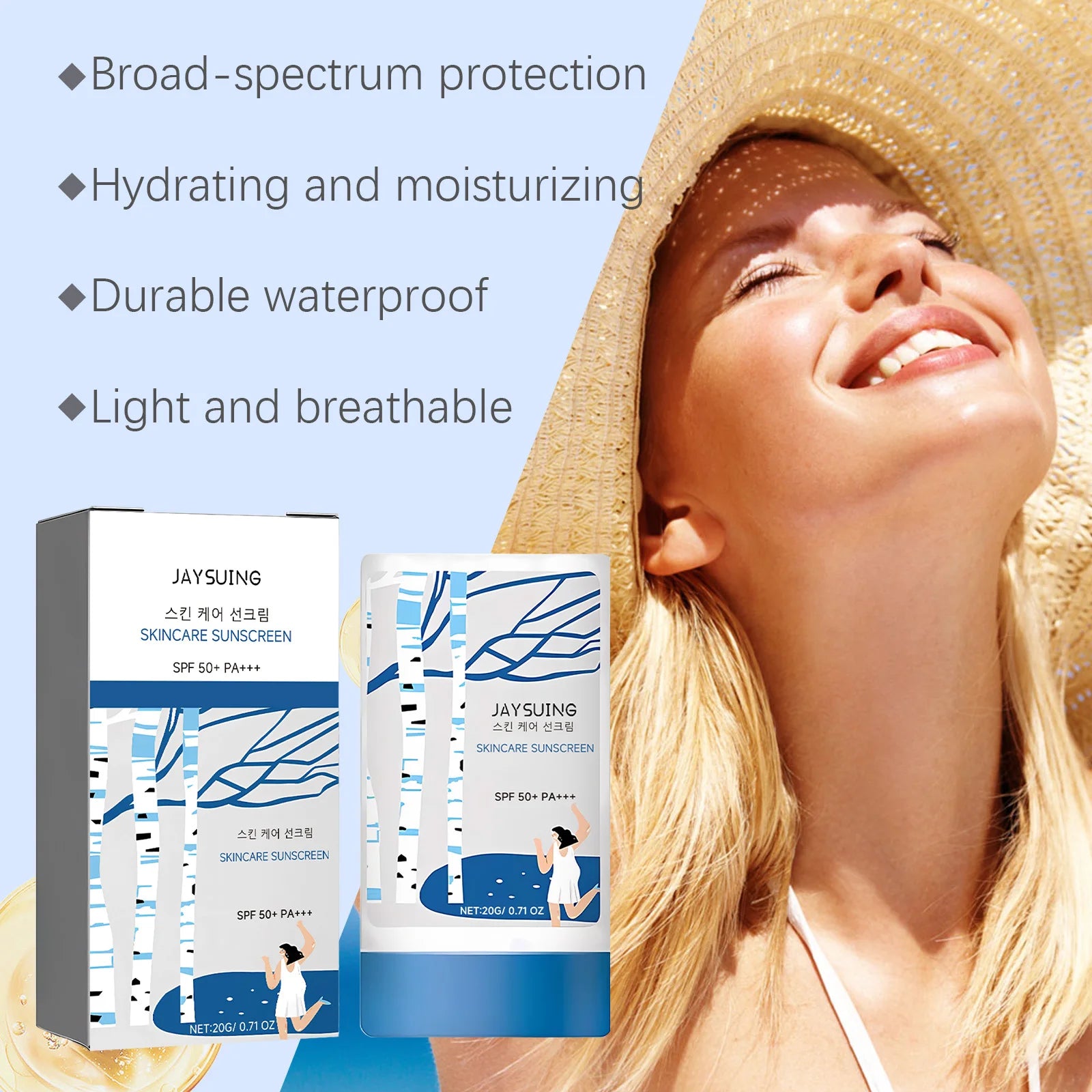 UV Sunscreen Stick Spf50 Lasting Waterproof Moisturize Layer Oil Control Repair Sunburn Antioxidant Skin Sun Protection Cream Peaceful Pleasures Health and Wellness
