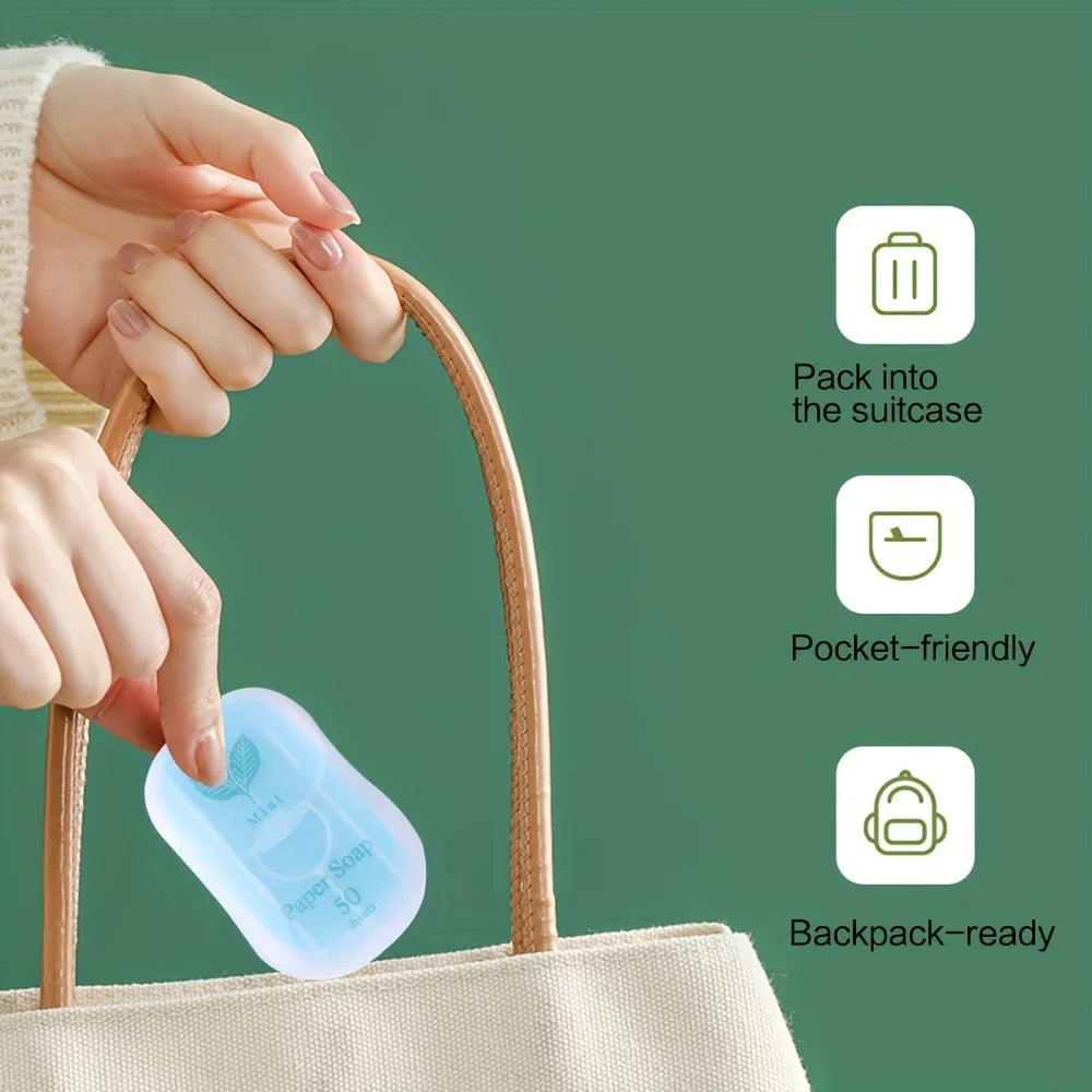 Ultimate Portable Paper Soap Sheets For Outdoor Travel， disposable hand washing travel soap Peaceful Pleasures Health and Wellness