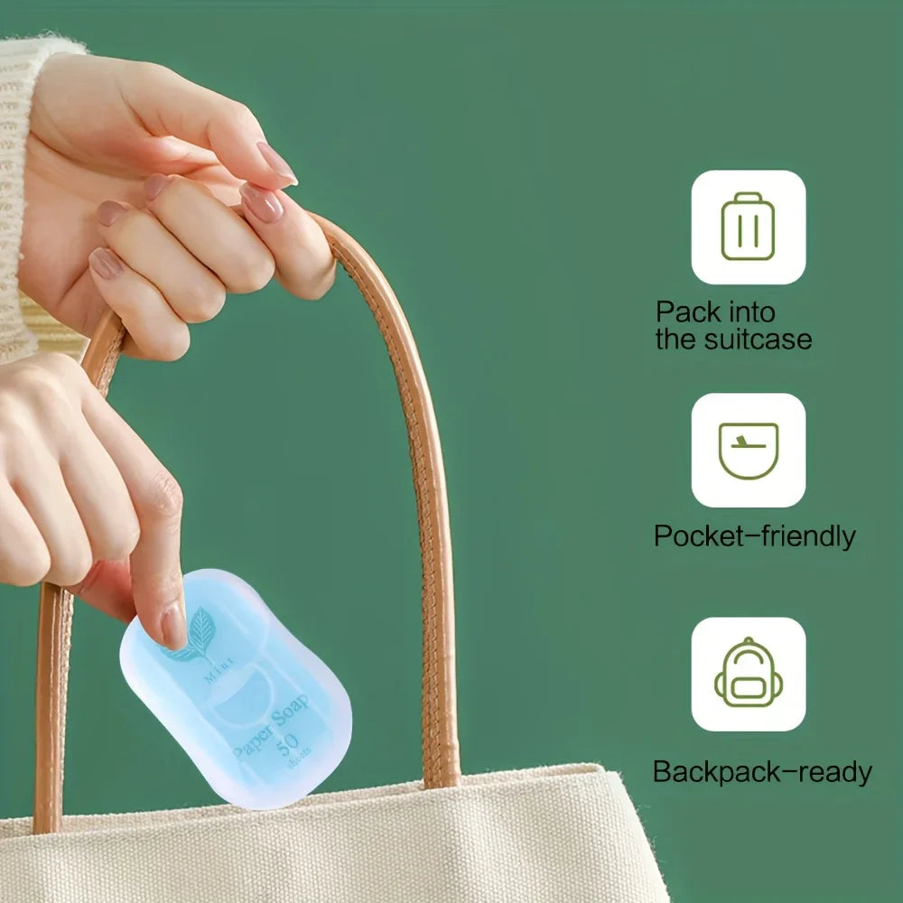 Portable Paper Soap Sheets – Disposable Travel Hand Wash
