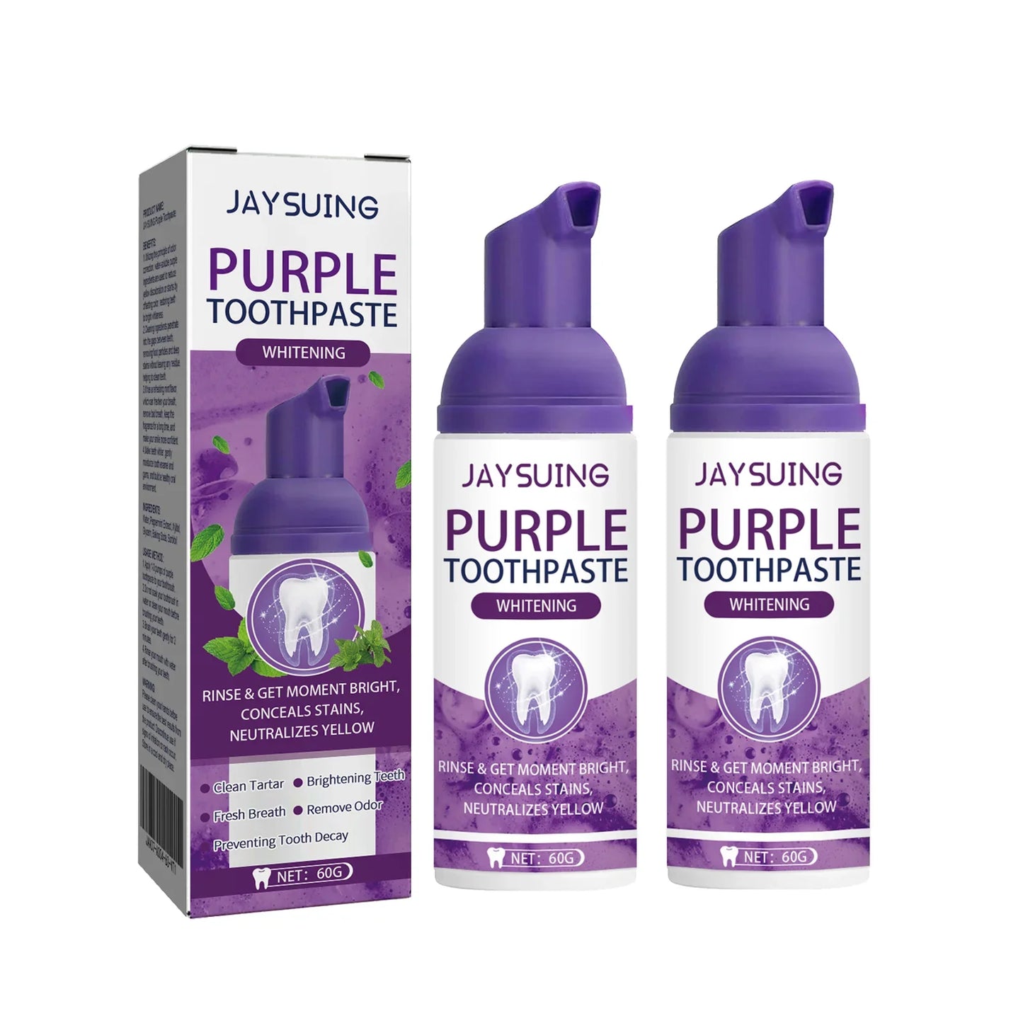 Purple Toothpaste Whitening Serum – Bright Smile & Fresh Breath