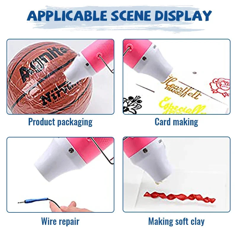 220V Hot Air Gun Soldering Temperature Blower Gun Electric Power Hot Dryer DIY Crafts Mini Heat Gun For Shrink Tubing Car Wrap Peaceful Pleasures Health and Wellness
