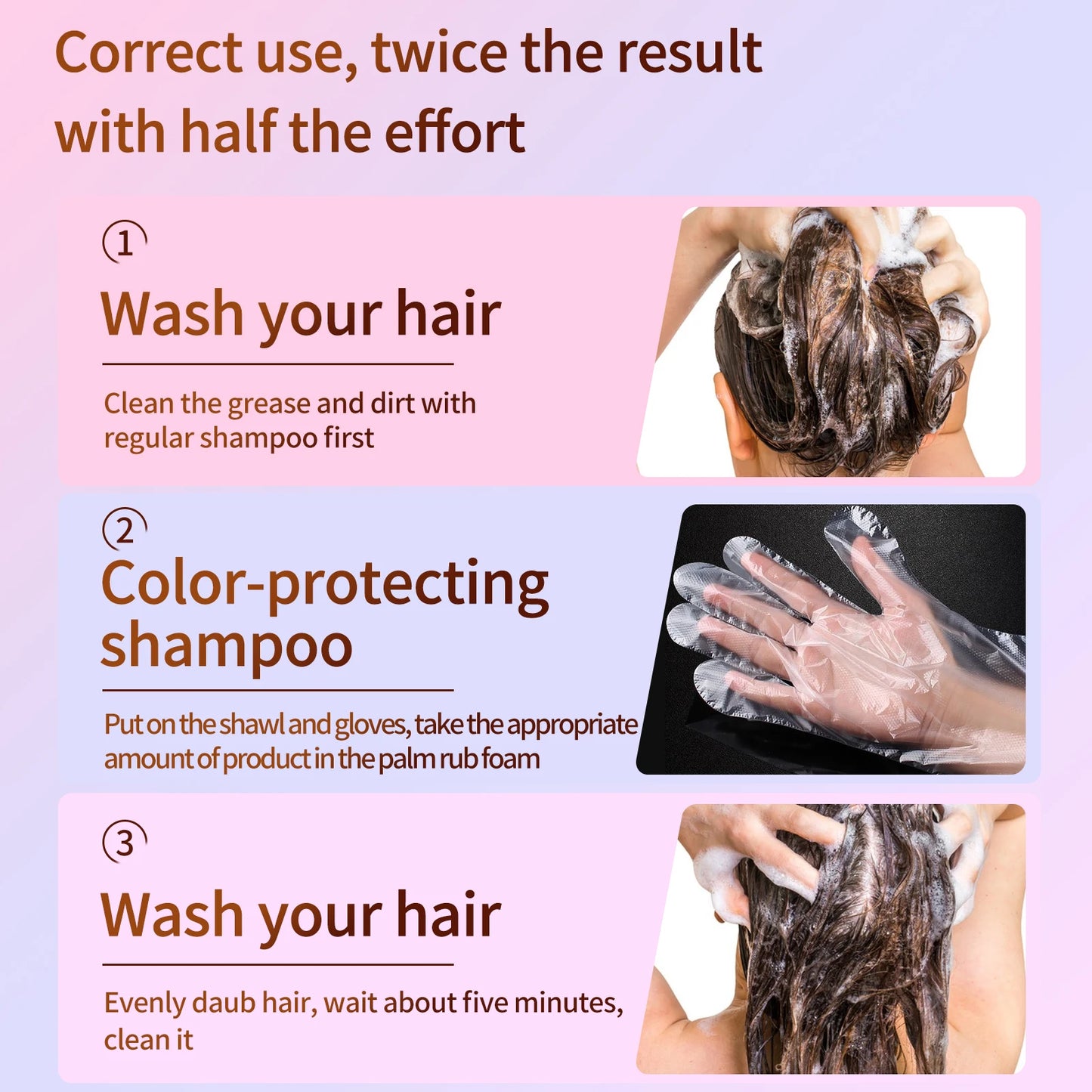 Purple Color-Fixing Shampoo for Gray Hair Coverage