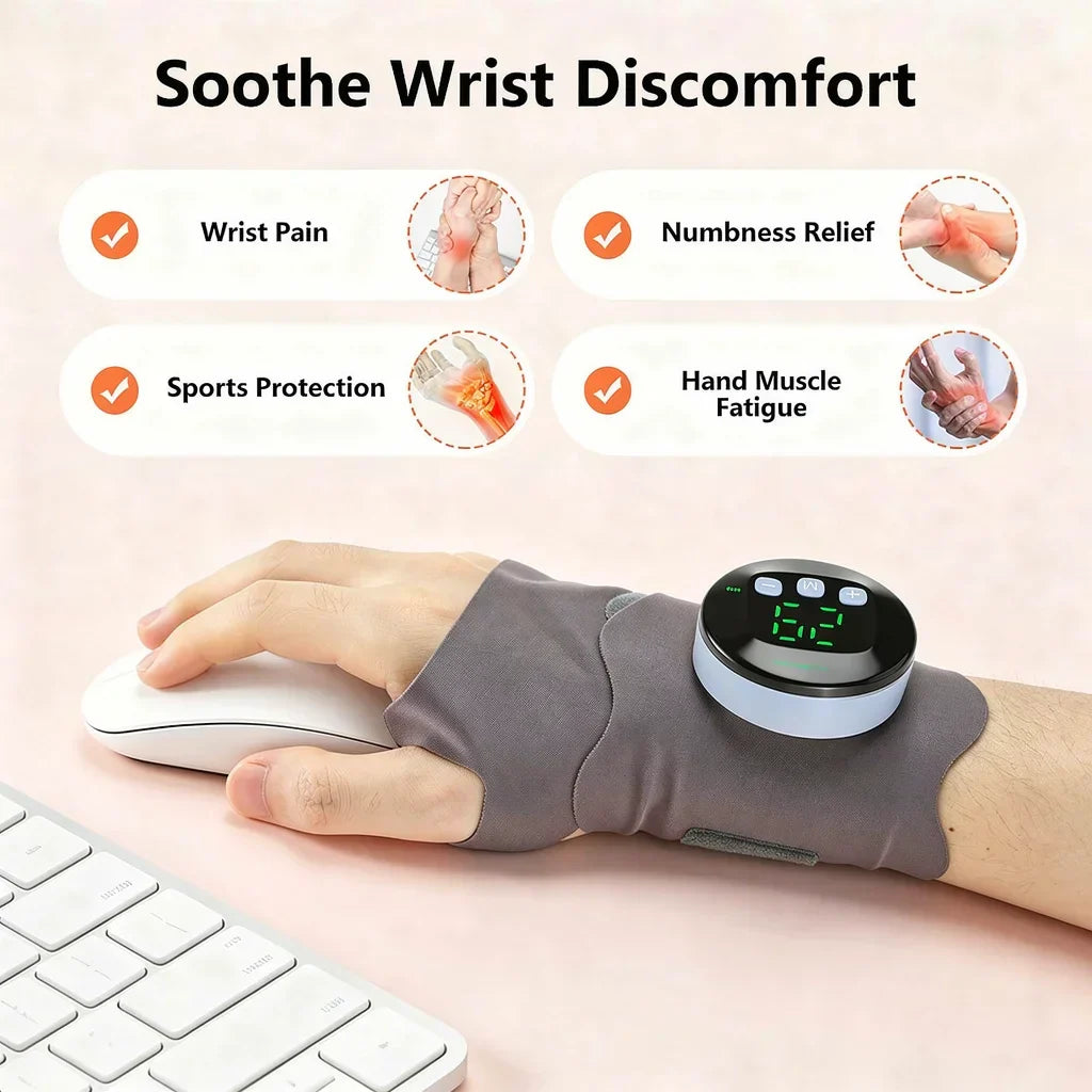 EMS Wrist Massager – 10 Modes, 29 Levels, USB-C Rechargeable