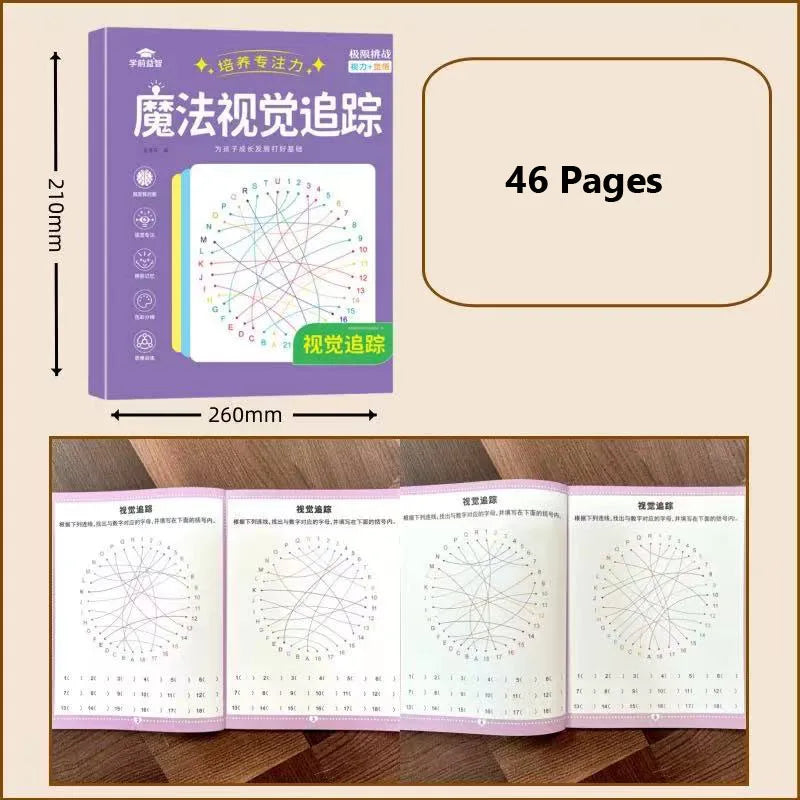 Preschool Visual Perception Activity Book 46 Pages Magic Letter