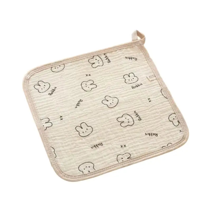 Cotton Baby Drool Bib – Soft 4-Layer Saliva Towel for Newborns