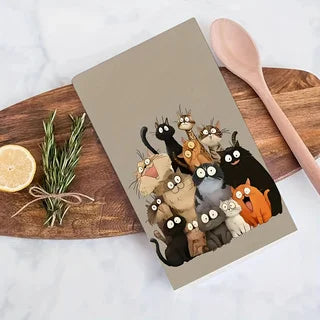 Cat Kitchen Towels 2-Pack | Dish Towels, Gift for Cat Lovers