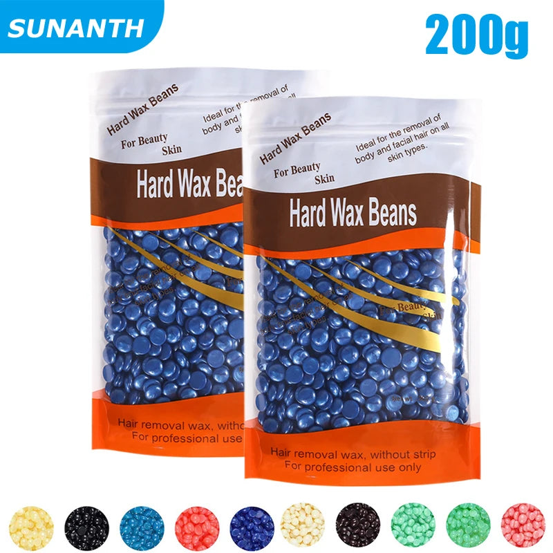 500g/200g/50g Hard Wax Beans For Body Hair Removal Versatile Painless Wax Warmer Waxing Beans for Wax Heater Machine Unisex Peaceful Pleasures Health and Wellness