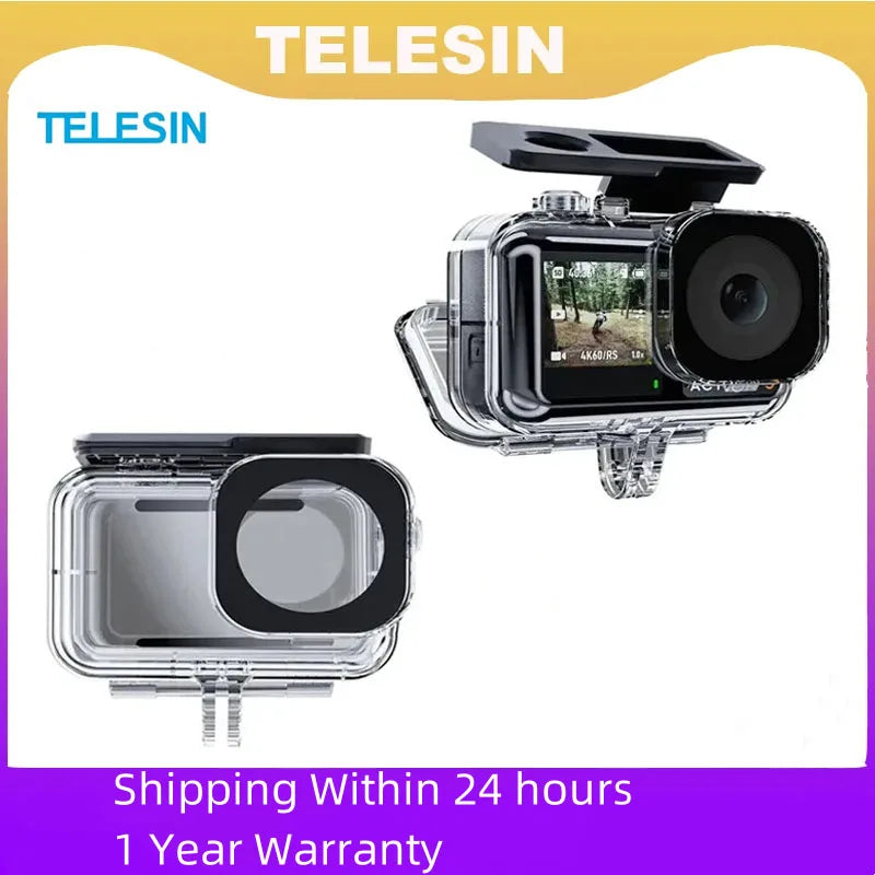 TELESIN 45M Waterproof Case For DJI OSMO Action 3 4 5pro Underwater Diving Housing Cover Action Camera Accessories Peaceful Pleasures Health and Wellness