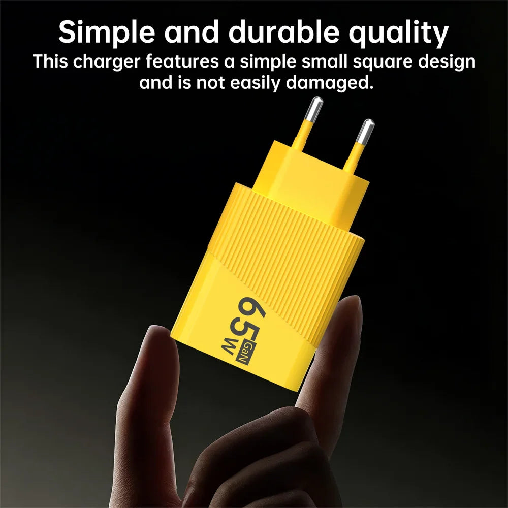 65W GaN USB-C Fast Charger – EU/US/UK Plug | iPhone & Samsung