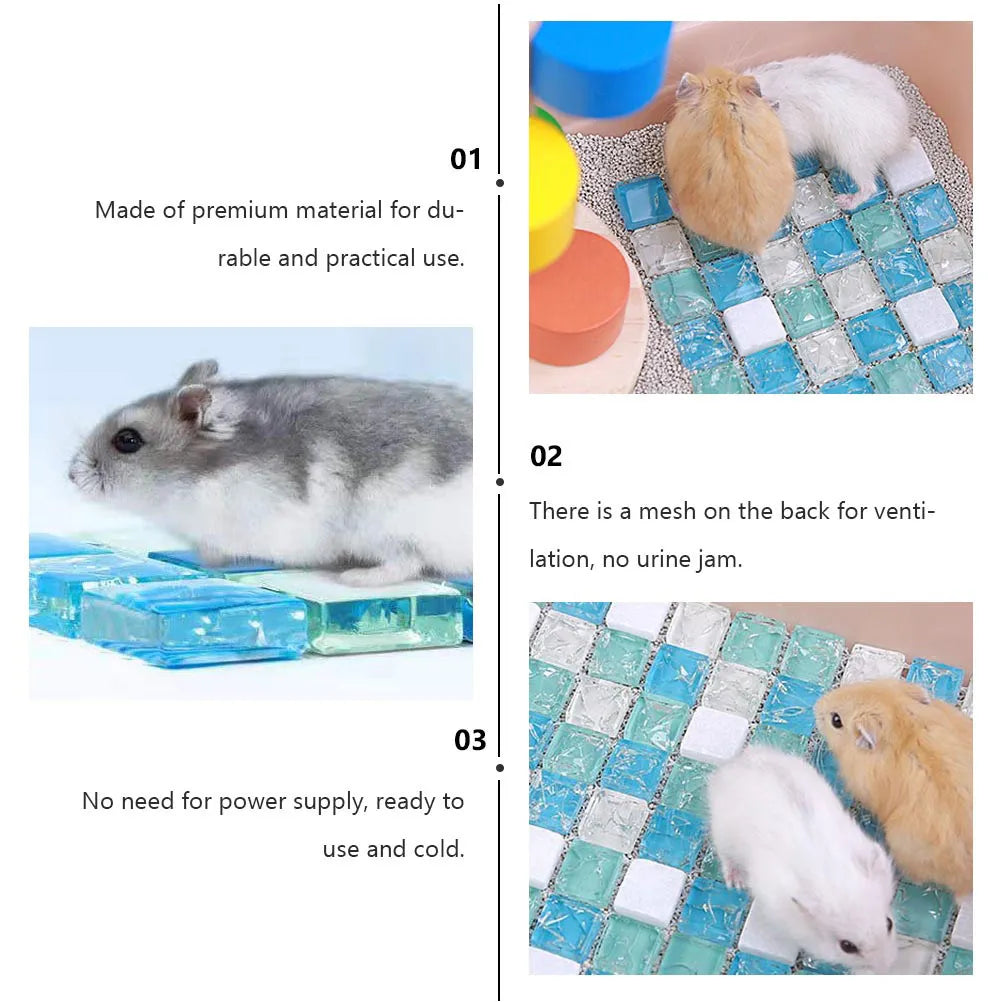 Premium Spar Cooling Board for Hamsters Bunnies Small Pets Summer Cool Sleeping Mat Pet Cage Cooling Pad Comfortable Peaceful Pleasures Health and Wellness