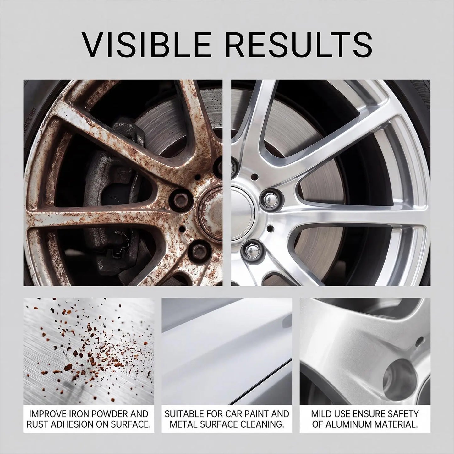 120ml Car Wheel Iron Remover Spray | Brake Dust & Rust Cleaner