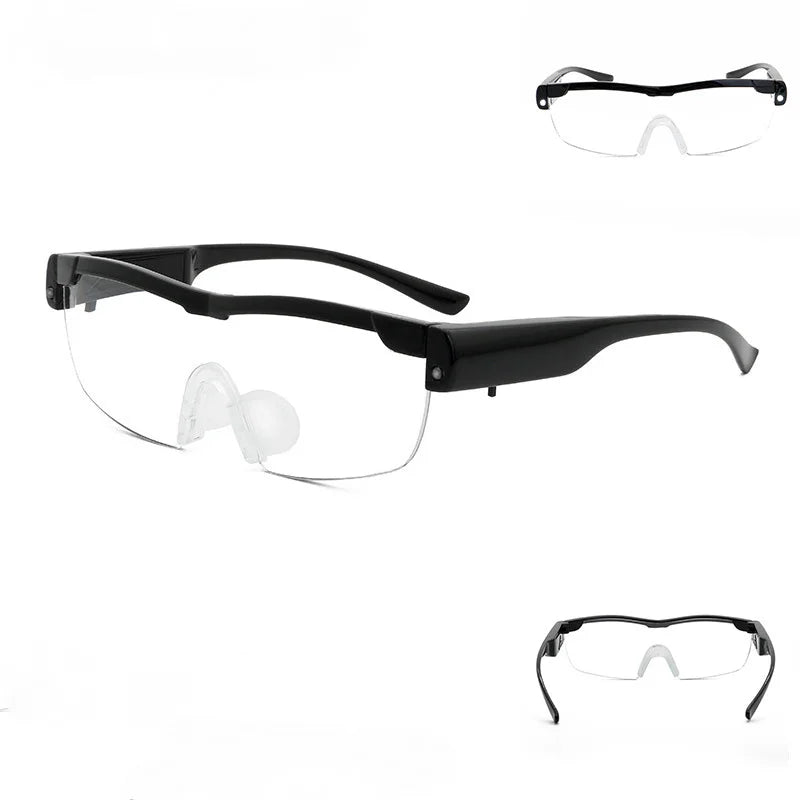 2.5X Magnifying Glass Reading Glasses Portable Magnifier Headband Eyeglasses Acrylic Lens with 2Led Light for Repair Reading Peaceful Pleasures Health and Wellness 2.5x