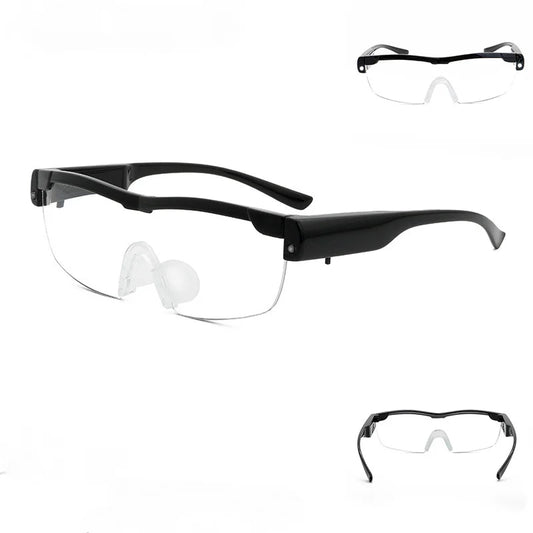 2.5X Magnifying Glass Reading Glasses Portable Magnifier Headband Eyeglasses Acrylic Lens with 2Led Light for Repair Reading Peaceful Pleasures Health and Wellness 2.5x