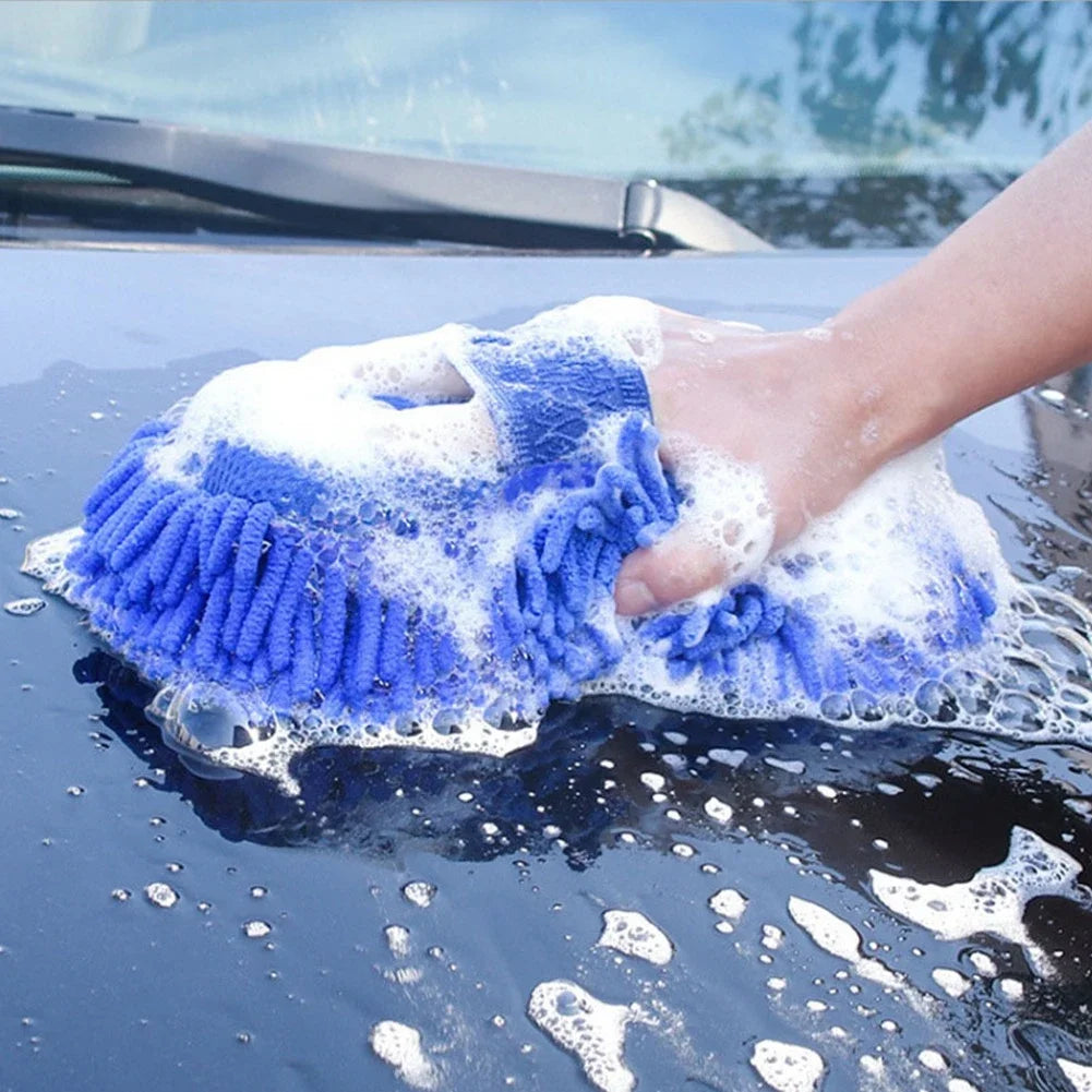 1pc Car Wash Glove Microfiber Chenille Car Wash Sponge Care Washing Detailing Brush Pad Multifunction Cleaning Tool Peaceful Pleasures Health and Wellness