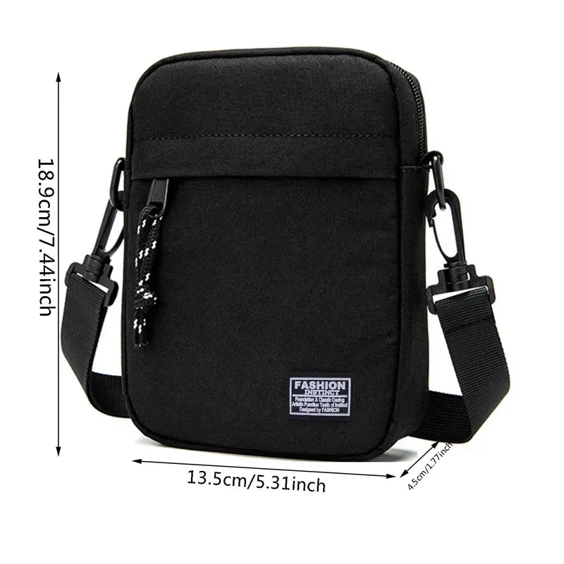 Casual Bag Diagonal Crossover Hand Machine Small Square Bag Men's Satchel Oxford Cloth Fashion Women's Handbags Luggage Bags Peaceful Pleasures Health and Wellness