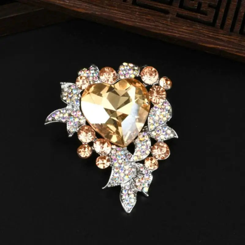 Rhinestone Crystal Flower Brooch for Women | Elegant Pin Crystal Flower Brooch Peaceful Pleasures Health and Wellness A8