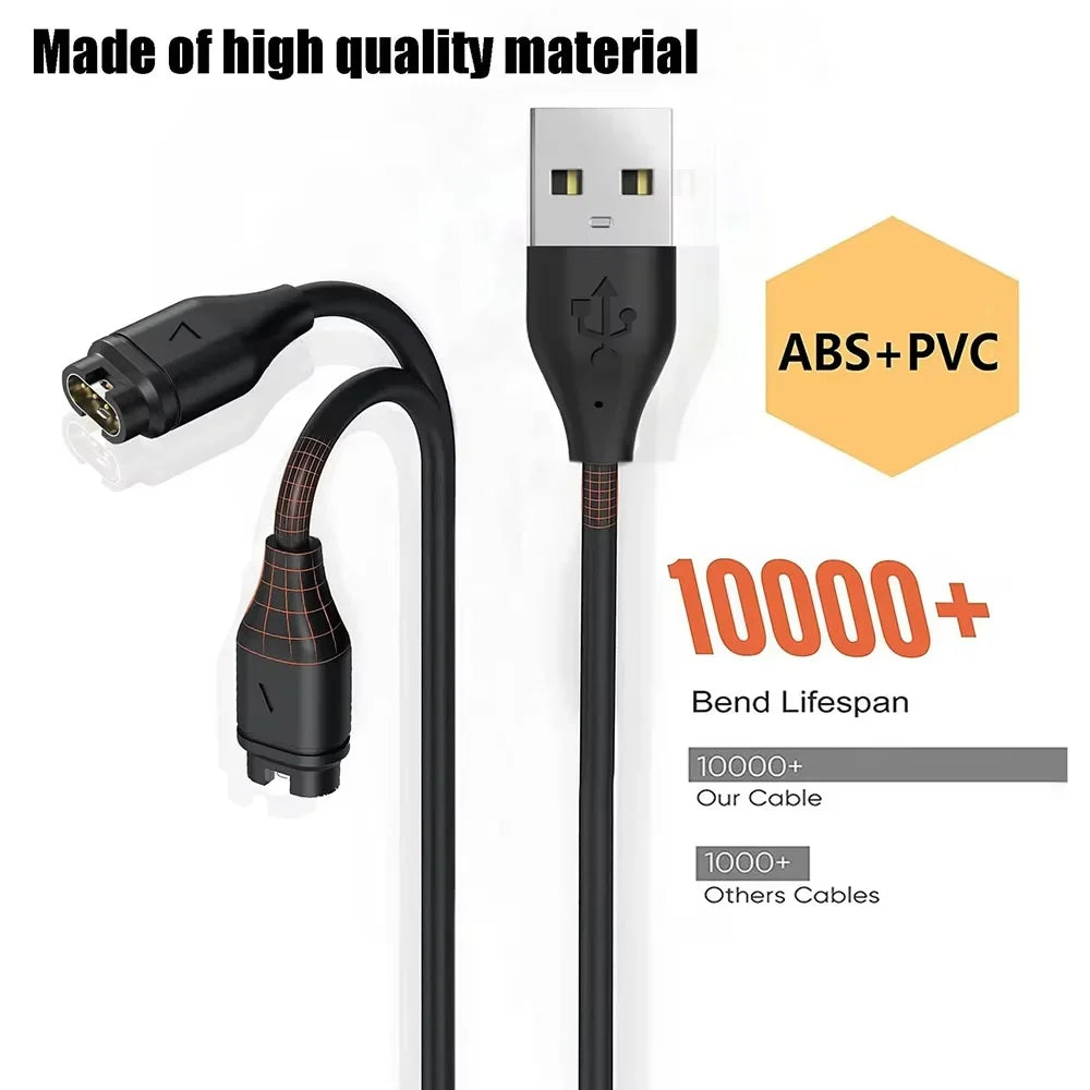 USB Charging Cable for Garmin Fenix 7/6/5, Forerunner & Vivoactive