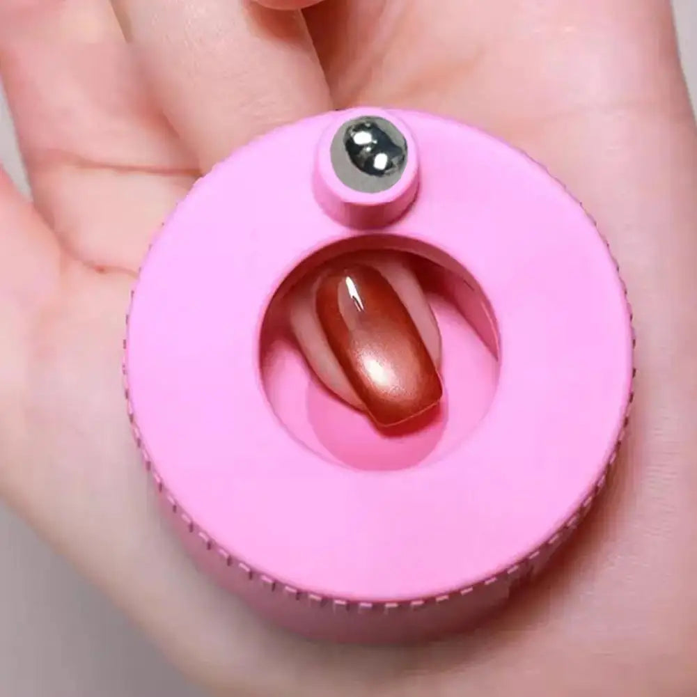 360° Rotating Cat Eye Nail Magnet – Wide Light & Glass Bead