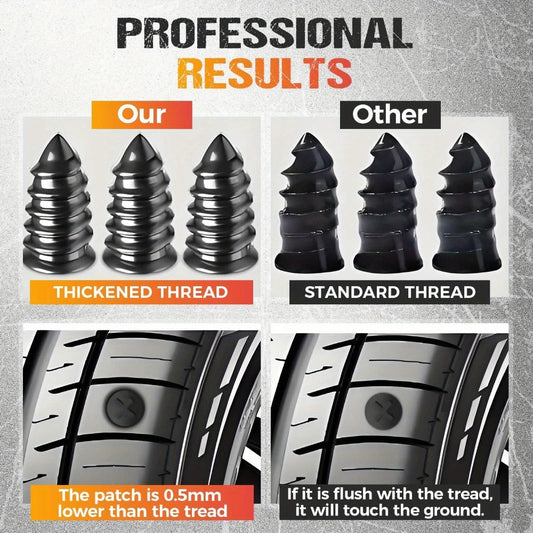 30-Pc Tubeless Tire Repair Rubber Plug Kit – Screw-In Plugs Tire Repair Kit Peaceful Pleasures Health and Wellness