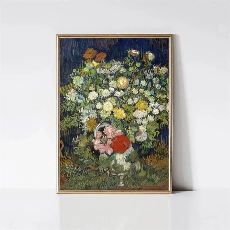 Van Gogh Canvas Wall Art Print | Starry Night Impressionist Poster Canvas Wall Art Print Peaceful Pleasures Health and Wellness 1 30x40cm Unframed