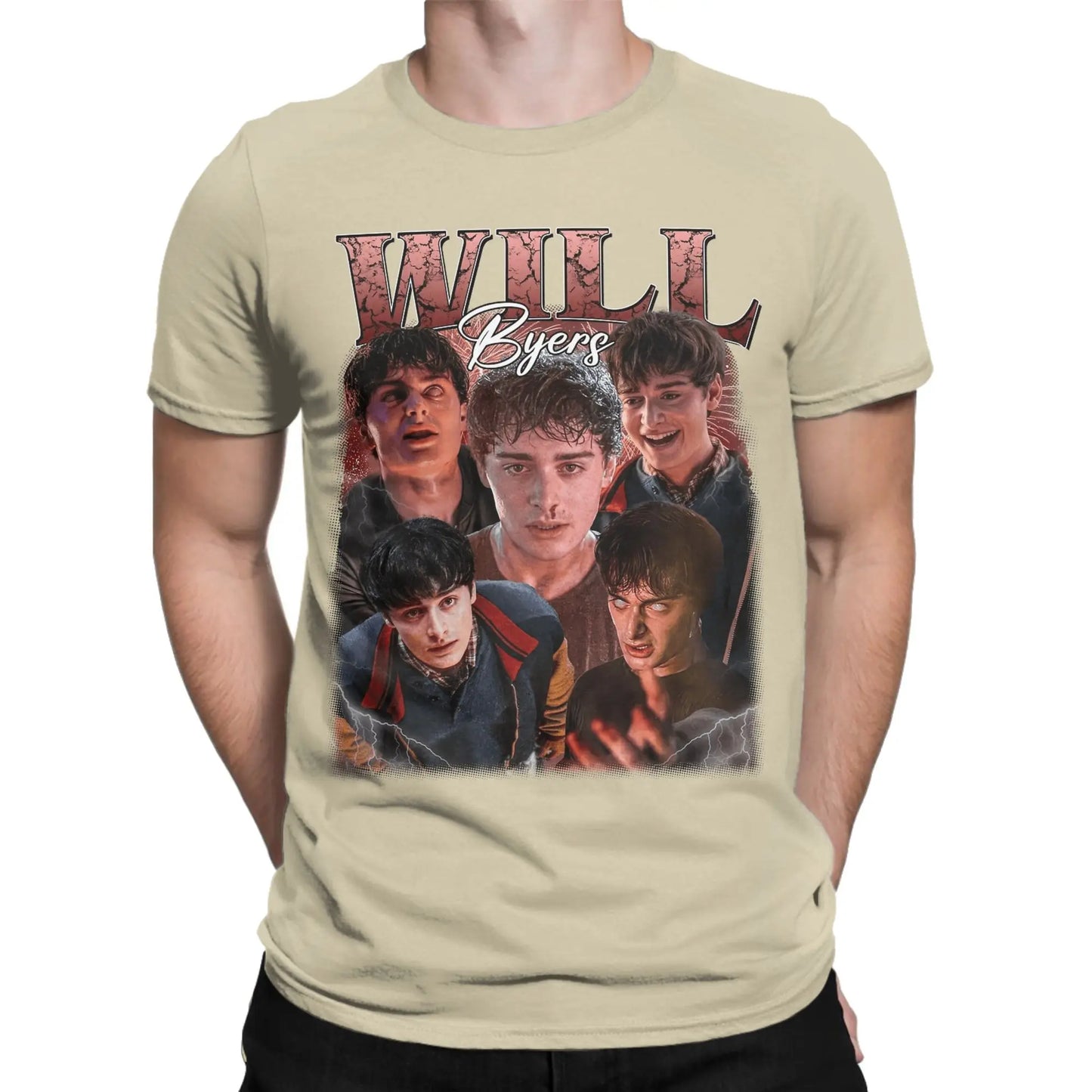 Men's Will Byers T Shirts TV Show 100% Cotton Clothes Vintage Short Sleeve O Neck Tee Shirt Gift Idea T-Shirts Peaceful Pleasures Health and Wellness Khaki 6XL