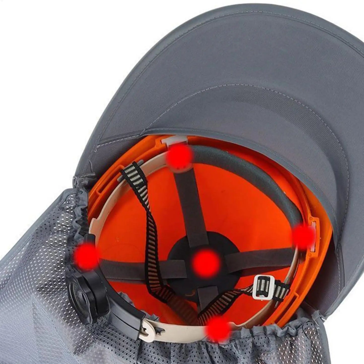 Hard Hat Sun Shade Full Brim Neck Shield | Reflective Strip
