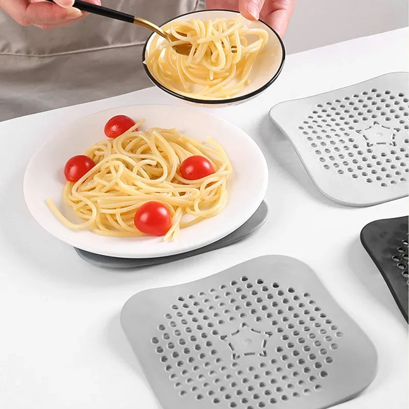 3PCS Drain Hair Catcher Filter Sink Anti-blocking Strainer Bathtub Shower Floor Silicone Stopper Cover Kitchen Bathroom Accessor Peaceful Pleasures Health and Wellness