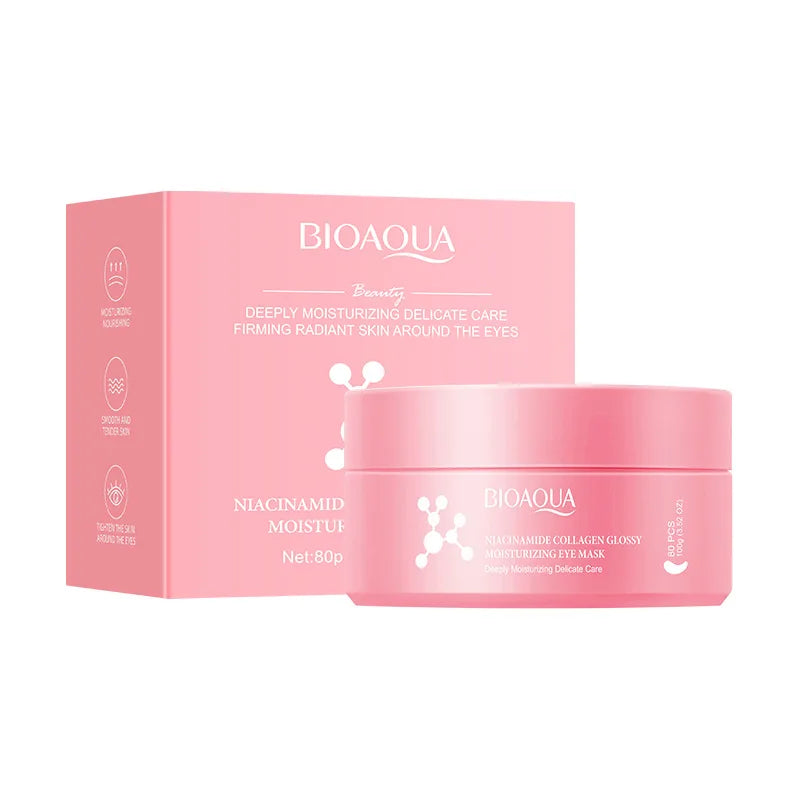 Bioaoua Collagen Eye Patches 80 Pcs – Hydrating & Brightening