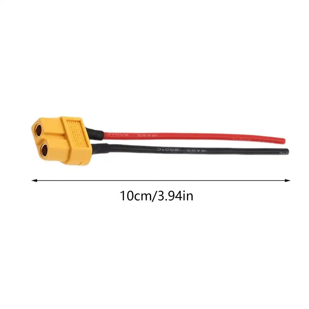 XT60 Connector Male Female 16AWG 10cm Extension Cable, Solar Panel Adapter Plug Wire for Drone RC Car RV Battery Charging Peaceful Pleasures Health and Wellness female head