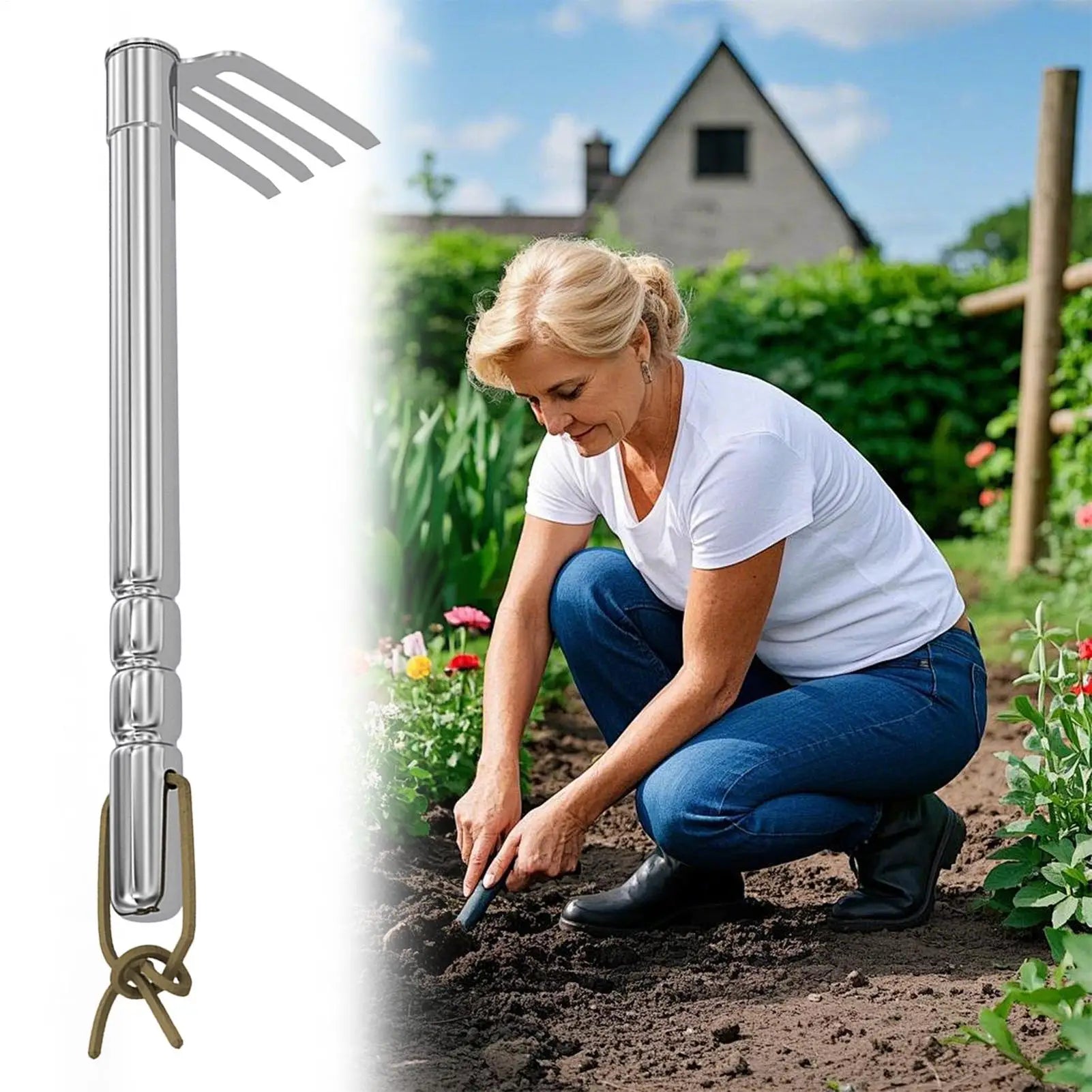 Garden Weeder Tool Non-slip Handle Gardening Supplies Grass Remover Tool For Lawn Grass Patio Driveway Farm Courtyard Vegetable Peaceful Pleasures Health and Wellness